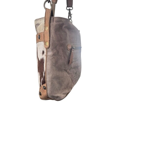 Myra Western Womens Shoulder Bag Leather Cowhide Crossbody Purse Blue Fast Ship - Picture 6 of 16